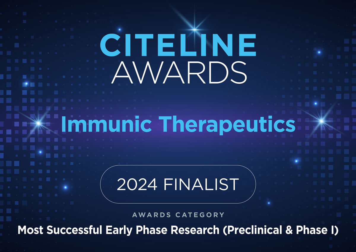Citeline Awards 2024 Finalist Icon. Most Successful Early Phase Research (Preclinical & Phase 1)